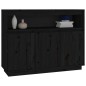 vidaXL Sideboard Schwarz 104,5x34x80 cm Massivholz Kiefer vidaXL Sideboard Schwarz 104,5x34x80 cm Massivholz Kiefer