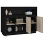 vidaXL Sideboard Schwarz 104,5x34x80 cm Massivholz Kiefer vidaXL Sideboard Schwarz 104,5x34x80 cm Massivholz Kiefer
