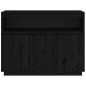 vidaXL Sideboard Schwarz 104,5x34x80 cm Massivholz Kiefer vidaXL Sideboard Schwarz 104,5x34x80 cm Massivholz Kiefer