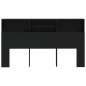 vidaXL Bett-Kopfteil mit Ablagen Schwarz 180x19x103,5 cm