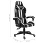 vidaXL Gaming-Stuhl Schwarz und Weiß Kunstleder vidaXL Gaming-Stuhl Schwarz und Weiß Kunstleder