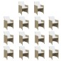 vidaXL 15-tlg. Garten-Essgruppe mit Kissen Poly Rattan Beige vidaXL 15-tlg. Garten-Essgruppe mit Kissen Poly Rattan Beige