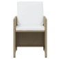 vidaXL 15-tlg. Garten-Essgruppe mit Kissen Poly Rattan Beige vidaXL 15-tlg. Garten-Essgruppe mit Kissen Poly Rattan Beige