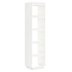 vidaXL Bücherregal/Raumteiler Weiß 40x35x167 cm Massivholz Kiefer