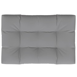 Palettenkissen 120x80x12 cm Grau Stoff