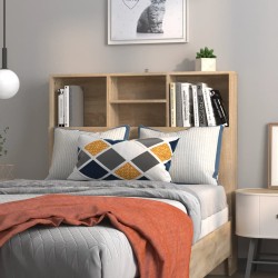 vidaXL Bett-Kopfteil mit Ablagen Sonoma-Eiche 100x19x103,5 cm