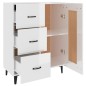 vidaXL Sideboard Hochglanz-Weiß 69,5x34x90 cm Holzwerkstoff vidaXL Sideboard Hochglanz-Weiß 69,5x34x90 cm Holzwerkstoff