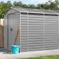 vidaXL Gerätehaus Hellgrau 191x810x198 cm Verzinkter Stahl vidaXL Gerätehaus Hellgrau 191x810x198 cm Verzinkter Stahl