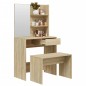 vidaXL Schminktisch-Set Sonoma-Eiche 74,5x40x141 cm vidaXL Schminktisch-Set Sonoma-Eiche 74,5x40x141 cm