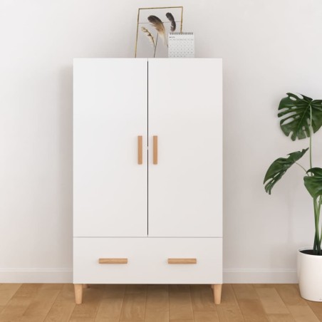 vidaXL Highboard Hochglanz-Weiß 70x31x115 cm Holzwerkstoff
