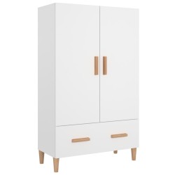 vidaXL Highboard Hochglanz-Weiß 70x31x115 cm Holzwerkstoff