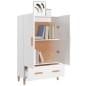 vidaXL Highboard Hochglanz-Weiß 70x31x115 cm Holzwerkstoff vidaXL Highboard Hochglanz-Weiß 70x31x115 cm Holzwerkstoff