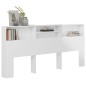 vidaXL Kopfteil mit Ablagen Hochglanz-Weiß 220x19x103,5 cm vidaXL Kopfteil mit Ablagen Hochglanz-Weiß 220x19x103,5 cm