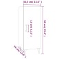 vidaXL Sideboard Weiß 34,5x34x90 cm Holzwerkstoff vidaXL Sideboard Weiß 34,5x34x90 cm Holzwerkstoff
