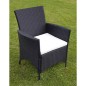 7-tlg. Garten-Essgruppe mit Auflagen Poly Rattan Schwarz 7-tlg. Garten-Essgruppe mit Auflagen Poly Rattan Schwarz