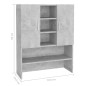 vidaXL Waschmaschinenschrank Betongrau 70,5x25,5x90 cm vidaXL Waschmaschinenschrank Betongrau 70,5x25,5x90 cm