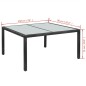 7-tlg. Garten-Essgruppe mit Auflagen Poly Rattan Schwarz 7-tlg. Garten-Essgruppe mit Auflagen Poly Rattan Schwarz