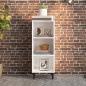 vidaXL Sideboard Hochglanz-Weiß 34,5x32,5x90 cm Holzwerkstoff vidaXL Sideboard Hochglanz-Weiß 34,5x32,5x90 cm Holzwerkstoff