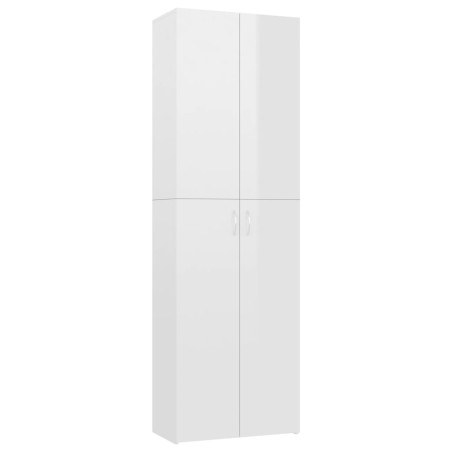 vidaXL Büroschrank Hochglanz-Weiß 60x32x190 cm Holzwerkstoff