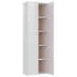 vidaXL Büroschrank Hochglanz-Weiß 60x32x190 cm Holzwerkstoff vidaXL Büroschrank Hochglanz-Weiß 60x32x190 cm Holzwerkstoff