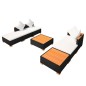 vidaXL 7-tlg. Garten-Lounge-Set mit Auflagen Poly Rattan Schwarz vidaXL 7-tlg. Garten-Lounge-Set mit Auflagen Poly Rattan Schwarz