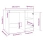 vidaXL Schreibtisch Braun Eichen-Optik 100x50x76 cm Holzwerkstoff vidaXL Schreibtisch Braun Eichen-Optik 100x50x76 cm Holzwerkstoff