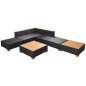 vidaXL 7-tlg. Garten-Lounge-Set mit Auflagen Poly Rattan Schwarz vidaXL 7-tlg. Garten-Lounge-Set mit Auflagen Poly Rattan Schwarz