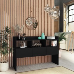 vidaXL Sideboard Schwarz 105x30x70 cm Holzwerkstoff