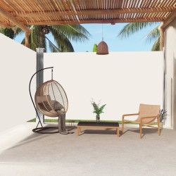 vidaXL Seitenmarkise Ausziehbar Creme 220x600 cm