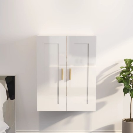 vidaXL Wandschrank Hochglanz-Weiß 69,5x32,5x90 cm Holzwerkstoff
