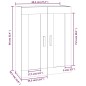 vidaXL Wandschrank Hochglanz-Weiß 69,5x32,5x90 cm Holzwerkstoff vidaXL Wandschrank Hochglanz-Weiß 69,5x32,5x90 cm Holzwerkstoff