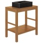 vidaXL Waschtisch Massivholz Teak mit Waschbecken Marmor Schwarz vidaXL Waschtisch Massivholz Teak mit Waschbecken Marmor Schwarz