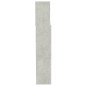 vidaXL Kopfteil mit Ablagen Betongrau 200x19x103,5 cm