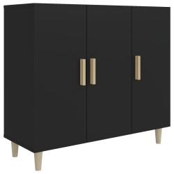 vidaXL Sideboard Schwarz 90x34x80 cm Holzwerkstoff