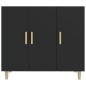 vidaXL Sideboard Schwarz 90x34x80 cm Holzwerkstoff vidaXL Sideboard Schwarz 90x34x80 cm Holzwerkstoff