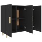 vidaXL Sideboard Schwarz 90x34x80 cm Holzwerkstoff vidaXL Sideboard Schwarz 90x34x80 cm Holzwerkstoff