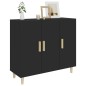vidaXL Sideboard Schwarz 90x34x80 cm Holzwerkstoff vidaXL Sideboard Schwarz 90x34x80 cm Holzwerkstoff