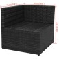 vidaXL 5-tlg. Garten-Lounge-Set mit Auflagen Poly Rattan Schwarz vidaXL 5-tlg. Garten-Lounge-Set mit Auflagen Poly Rattan Schwarz