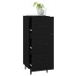 vidaXL Sideboard Schwarz 34,5x34x90 cm Holzwerkstoff vidaXL Sideboard Schwarz 34,5x34x90 cm Holzwerkstoff