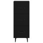 vidaXL Sideboard Schwarz 34,5x34x90 cm Holzwerkstoff vidaXL Sideboard Schwarz 34,5x34x90 cm Holzwerkstoff