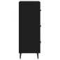 vidaXL Sideboard Schwarz 34,5x34x90 cm Holzwerkstoff vidaXL Sideboard Schwarz 34,5x34x90 cm Holzwerkstoff