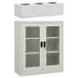 vidaXL Büroschrank mit Pflanzkasten Hellgrau 90x40x128 cm Stahl vidaXL Büroschrank mit Pflanzkasten Hellgrau 90x40x128 cm Stahl