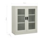 vidaXL Büroschrank mit Pflanzkasten Hellgrau 90x40x128 cm Stahl vidaXL Büroschrank mit Pflanzkasten Hellgrau 90x40x128 cm Stahl