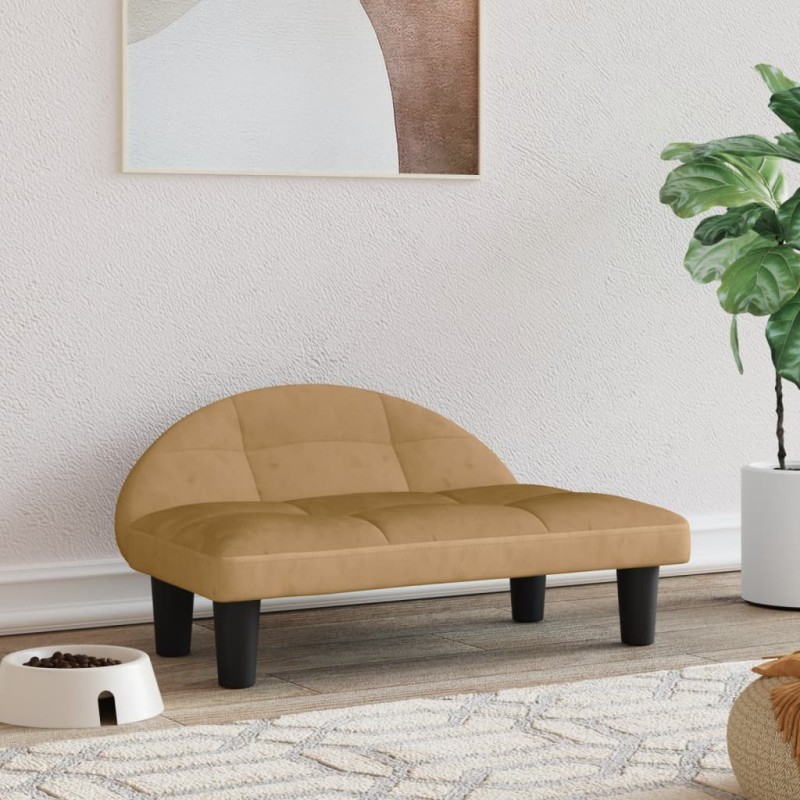 vidaXL Hundebett Braun 70x52x30 cm Samt vidaXL Hundebett Braun 70x52x30 cm Samt