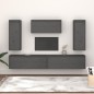 vidaXL TV-Schränke 5 Stk. Grau Massivholz Kiefer vidaXL TV-Schränke 5 Stk. Grau Massivholz Kiefer