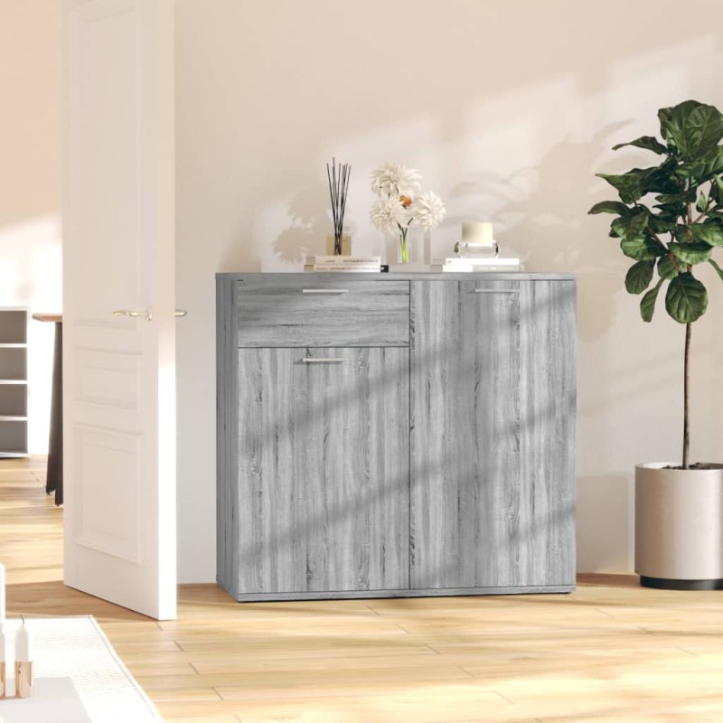 vidaXL Sideboard Grau Sonoma 80x36x75 cm Holzwerkstoff vidaXL Sideboard Grau Sonoma 80x36x75 cm Holzwerkstoff