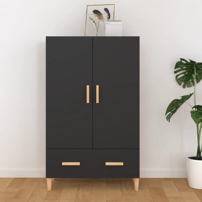 vidaXL Highboard Schwarz 70x31x115 cm Holzwerkstoff vidaXL Highboard Schwarz 70x31x115 cm Holzwerkstoff