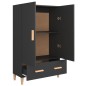 vidaXL Highboard Schwarz 70x31x115 cm Holzwerkstoff vidaXL Highboard Schwarz 70x31x115 cm Holzwerkstoff