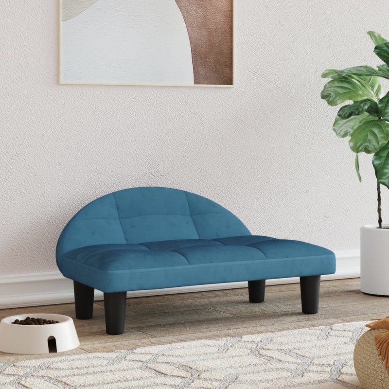 vidaXL Hundebett Blau 70x52x30 cm Samt vidaXL Hundebett Blau 70x52x30 cm Samt
