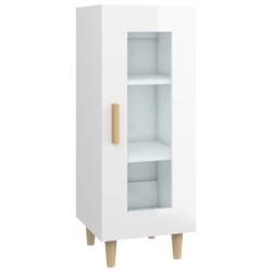 vidaXL Sideboard Hochglanz-Weiß 34,5x34x90 cm Holzwerkstoff